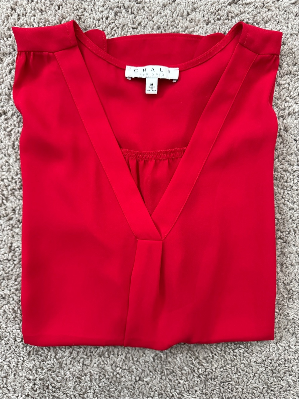 Chaus V-Neck Flutter Sleeve Blouse - Picture 5 of 5